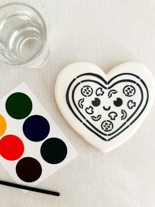 Paint Your Own Pizza Heart