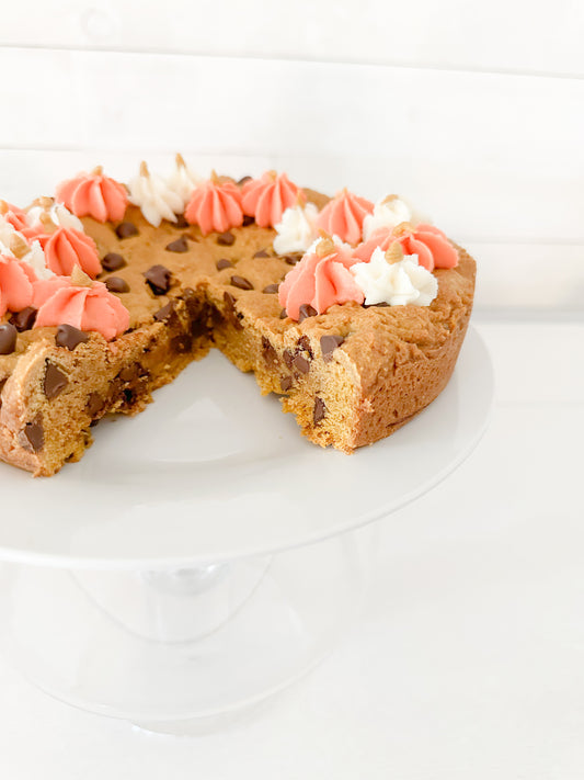 Pumpkin and Spice Chocolate Chip Cookie "Pie"